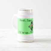 アイルランドのケルト語レプラーシャン飲用スタイン ビールジョッキ (正面左)