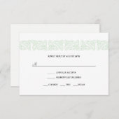 アイルランドのケルト語RSVP返信カード3991 出欠カード (正面/裏面)