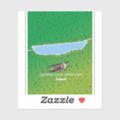 アイルランドのゲレンダロウアッパーレイクの地図 シール (シート)