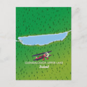 アイルランドのゲレンダロウアッパーレイクの地図 ポストカード (正面)
