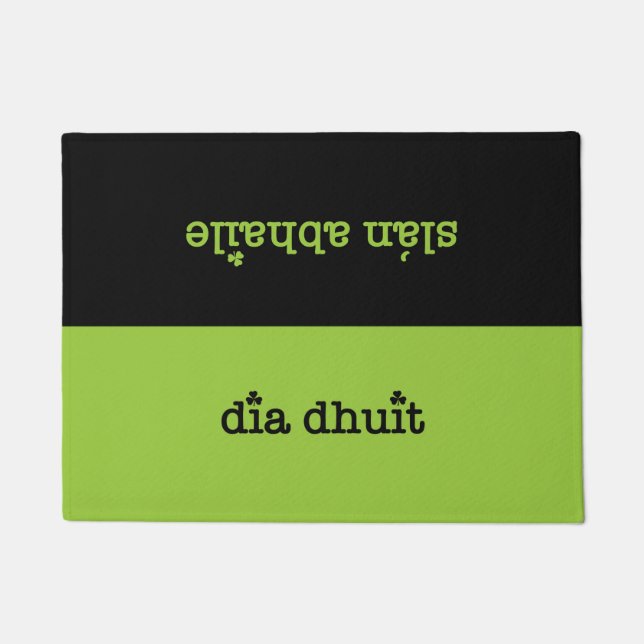 アイルランドのゲール語こんにちはおよびさようなら ドアマット (正面)
