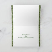 アイルランドのゲール語のクリスマス、金ゴールドの雪、トウヒ シーズンカード (内部)