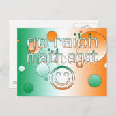 アイルランドのゲール語ギフトサンキュー/ゴーライバーMaith Agat ポストカード (正面/裏面)