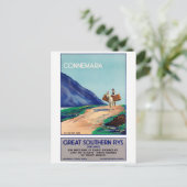 アイルランドのコンネマラがヴィンテージ旅行のポスターを復元 ポストカード (スタンド正面)