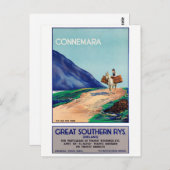 アイルランドのコンネマラがヴィンテージ旅行のポスターを復元 ポストカード (正面/裏面)