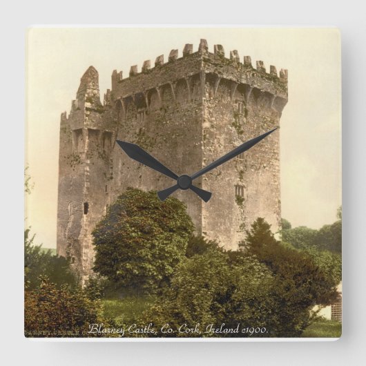 アイルランドのコーク社、Blarney Castle clock clock。 スクエア壁時計 (正面)