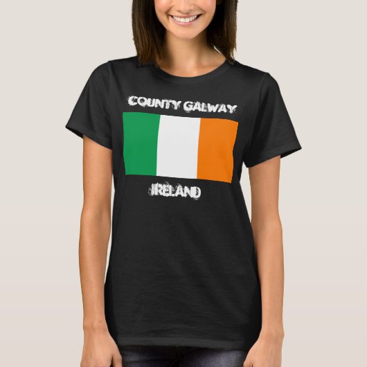 アイルランドのゴールウェイ（アイルランド国旗） Tシャツ (正面)