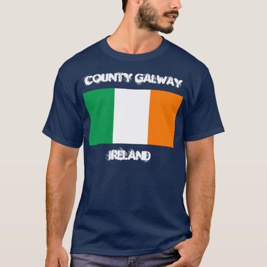 アイルランドのゴールウェイ（アイルランド国旗） Tシャツ (正面)