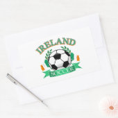 アイルランドのサッカーボールデザイン 長方形シール (封筒)