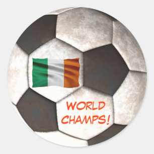 アイルランドのサッカーボール「ワールドシャンズ」サッカースポーツ ラウンドシール