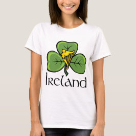 アイルランドのシャムロックおよびハープ Tシャツ