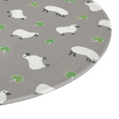 アイルランドのシャムロックおよびヒツジパターン カッティングボード (角)