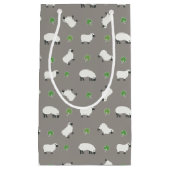 アイルランドのシャムロックおよびヒツジパターン スモールペーパーバッグ (正面)