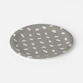 アイルランドのシャムロックおよびヒツジパターン ペーパープレート (アングル)