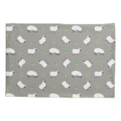 アイルランドのシャムロックおよびヒツジパターン 枕カバー (裏面-左)