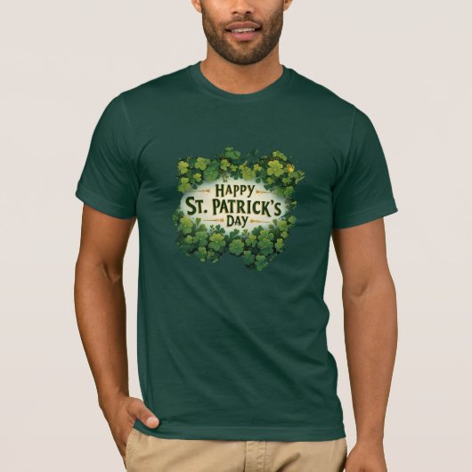 アイルランドのシャムロックのお祝いデザイン Tシャツ (正面)