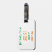 アイルランドのシャムロックのカスタムな荷物のラベル ラゲッジタグ (裏面縦)