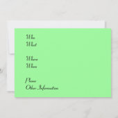 アイルランドのシャムロックのセントパトリックの日の金ゴールドのグリッター 招待状 (裏面)