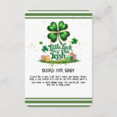 アイルランドのシャムロックの小さな運金ゴールドベビーシャワー エンクロージャーカード (正面)