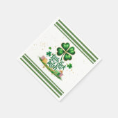 アイルランドのシャムロックの小さな運金ゴールドベビーシャワー スタンダードカクテルナプキン (角)