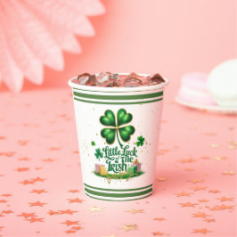 アイルランドのシャムロックの小さな運金ゴールドベビーシャワー 紙コップ