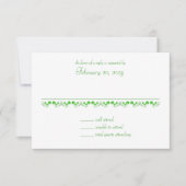 アイルランドのシャムロックの結婚式返信カード 出欠カード (正面)