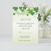 アイルランドのシャムロックの結婚式返信 招待状 (スタンド正面)