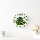 アイルランドのシャムロックの芸術 ラウンド壁時計 (ホーム)