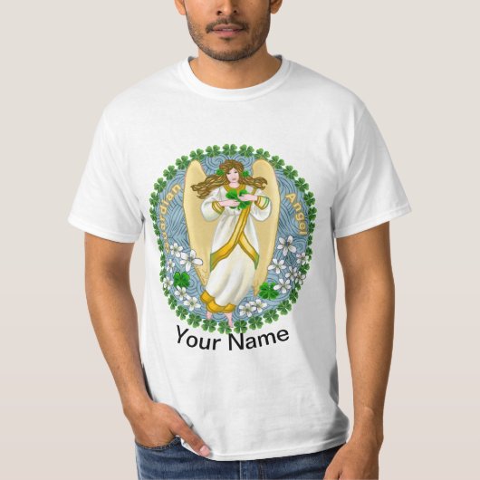 アイルランドのシャムロックエンジェル Tシャツ (正面)