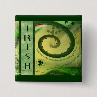 アイルランドのシャムロックボタン 缶バッジ