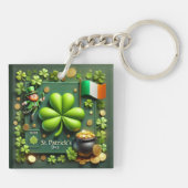 アイルランドのシャムロック州旗の聖パトリックの日 キーホルダー (裏面)