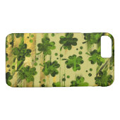 アイルランドのシャムロック-クローバーの色彩の鮮やかな金ゴールドおよび緑 Case-Mate iPhoneケース (裏面(横))