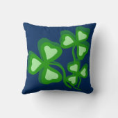 アイルランドのシャムロック、緑のクローバー、アイルランドのシャムロック クッション (裏面)
