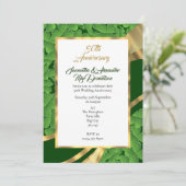 アイルランドのシャムロック 50周年結婚記念日 招待状 (スタンド正面)