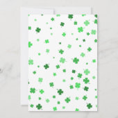アイルランドのシンボルがやってくるよ！セントパトリックデーのベイビーシャワー 招待状 (裏面)