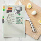 アイルランドのシンボル キッチンタオル (四つ折り)