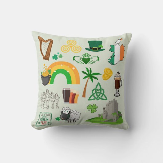 アイルランドのシンボル クッション (正面)