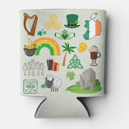 アイルランドのシンボル 缶クーラー (正面)