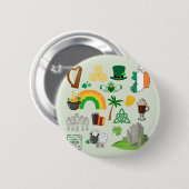 アイルランドのシンボル 缶バッジ (正面&裏面)