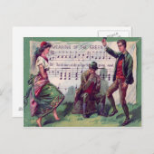 アイルランドのジプシーが緑のジグを着る ポストカード (正面/裏面)