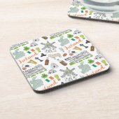 アイルランドのスケッチの落書きパターン コースター (左側)