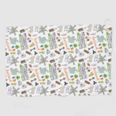 アイルランドのスケッチの落書きパターン ゴルフタオル (横)