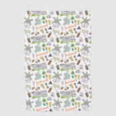 アイルランドのスケッチの落書きパターン ゴルフタオル (正面)