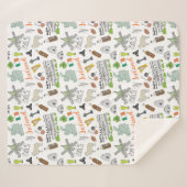 アイルランドのスケッチの落書きパターン シェルパブランケット (正面(横))