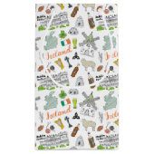 アイルランドのスケッチの落書きパターン スモールペーパーバッグ (裏面)