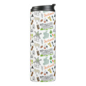 アイルランドのスケッチの落書きパターン タンブラー (回転左)