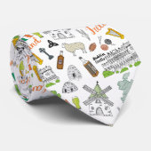 アイルランドのスケッチの落書きパターン ネクタイ (ロール)