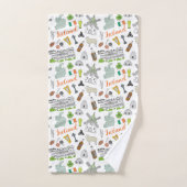 アイルランドのスケッチの落書きパターン バスタオルセット (ハンドタオル)