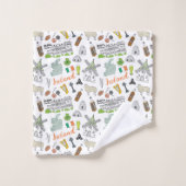 アイルランドのスケッチの落書きパターン バスタオルセット (ウォッシュタオル)