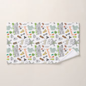 アイルランドのスケッチの落書きパターン バスタオルセット (ハンドタオル)